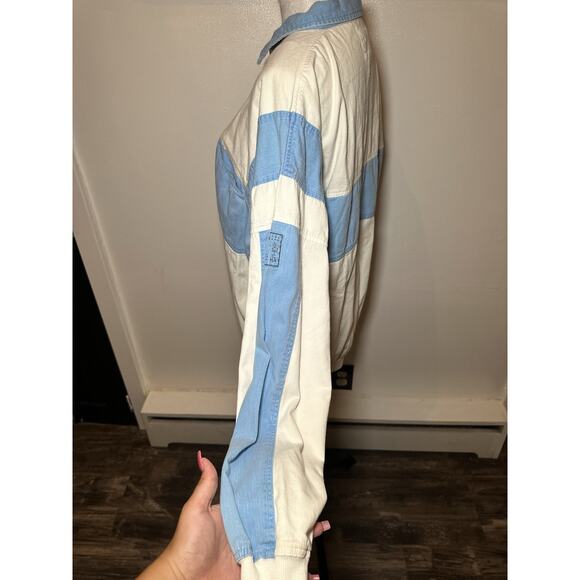 Vintage Gotcha Long Sleeve Pocket Polo Pullover White Men's Size Large Surf - Picture 7 of 11